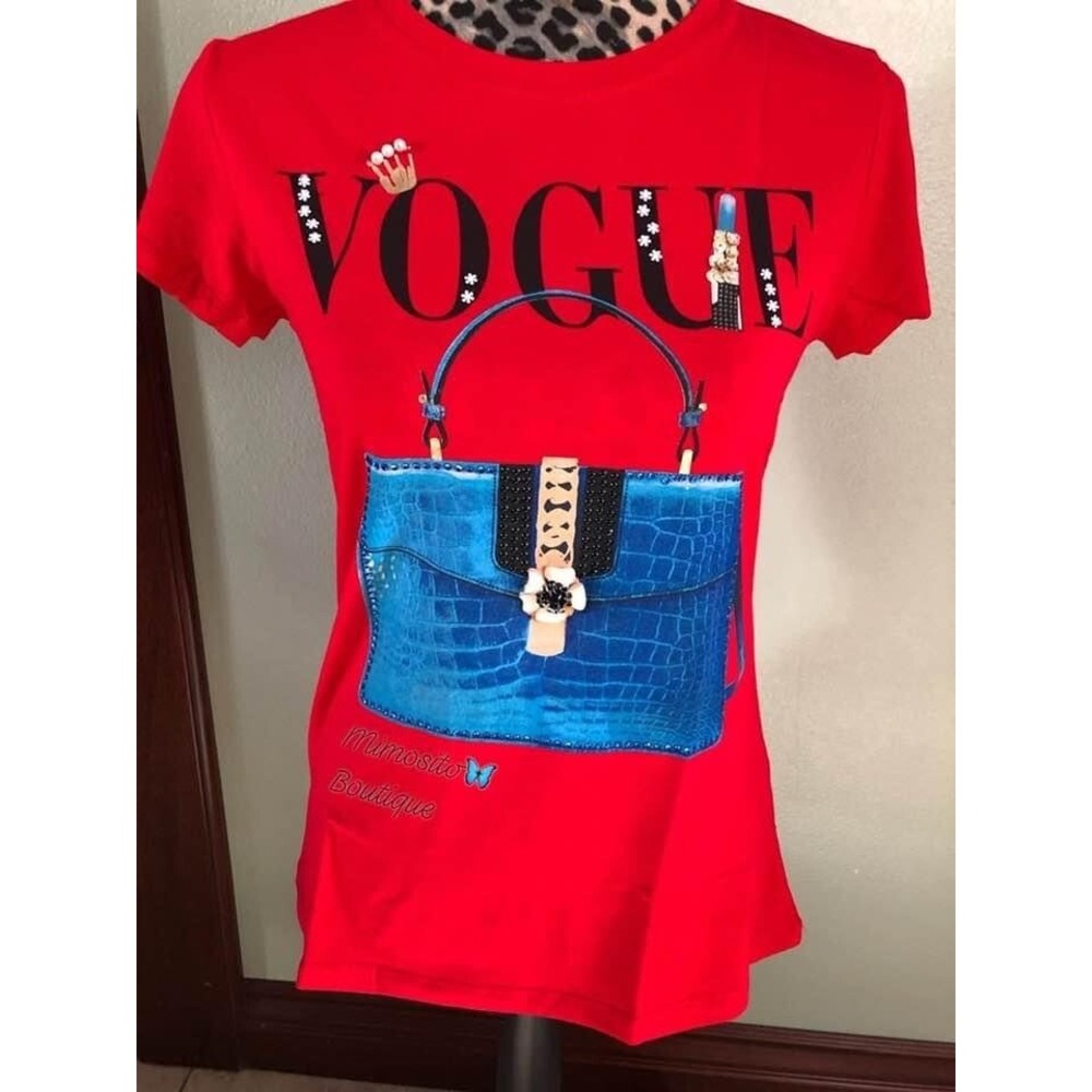 Vinizbena  Purse  Red   Women's T-Shirt Size  Small  ~ New